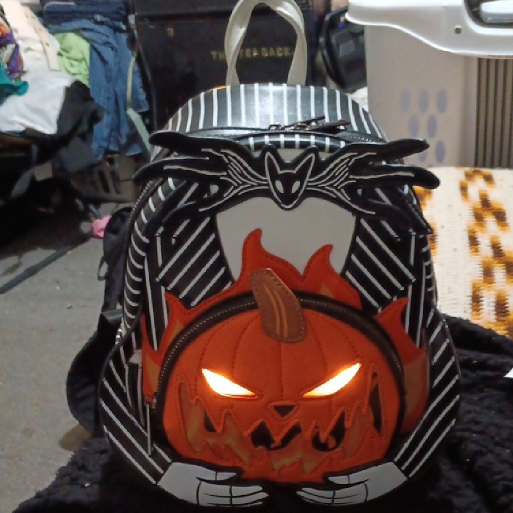 Loungefly Halloween Orange and Black Backpack